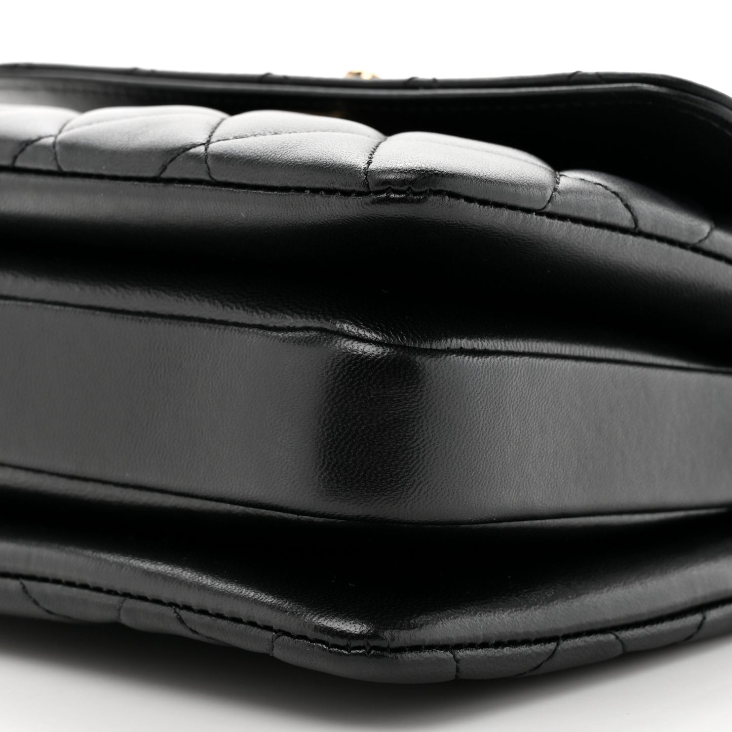 Lambskin Quilted Mini Trendy CC Dual Handle Flap Bag Black