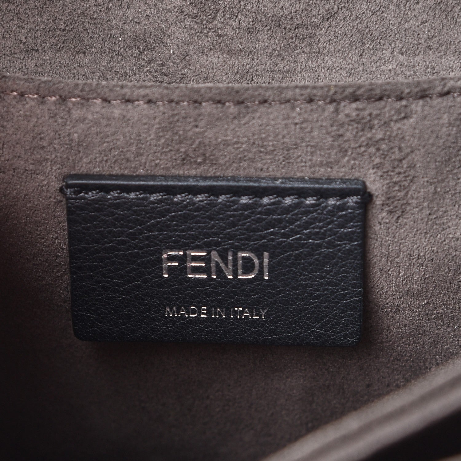 Fendi Metallic Calfskin Flowerland Scalloped Studded Pequin Kan I Shoulder Bag Argento 6 of 10