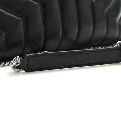 Saint Laurent Calfskin Y Quilted Monogram Small Loulou Chain Satchel Black 12 of 15