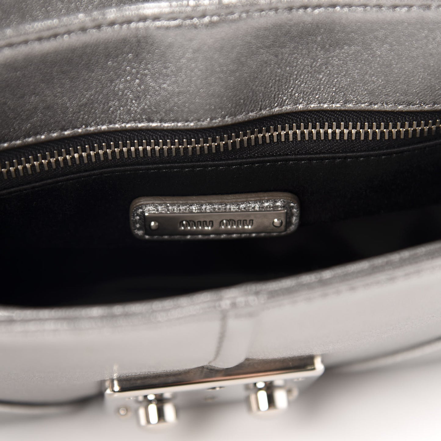 Nappa Matelasse Biker Shoulder Bag Cromo