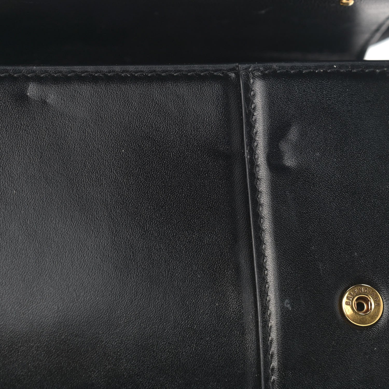 Balenciaga Smooth Calfskin Hourglass Continental Wallet On Strap Black 9 of 11