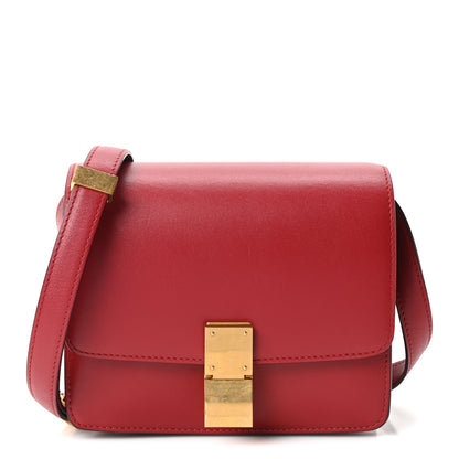 Celine Smooth Calfskin Small Classic Box Flap Bag Red 1 of 9