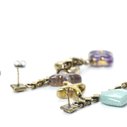 Louis Vuitton Antique Fleur Heart Charm Earrings 3 of 4