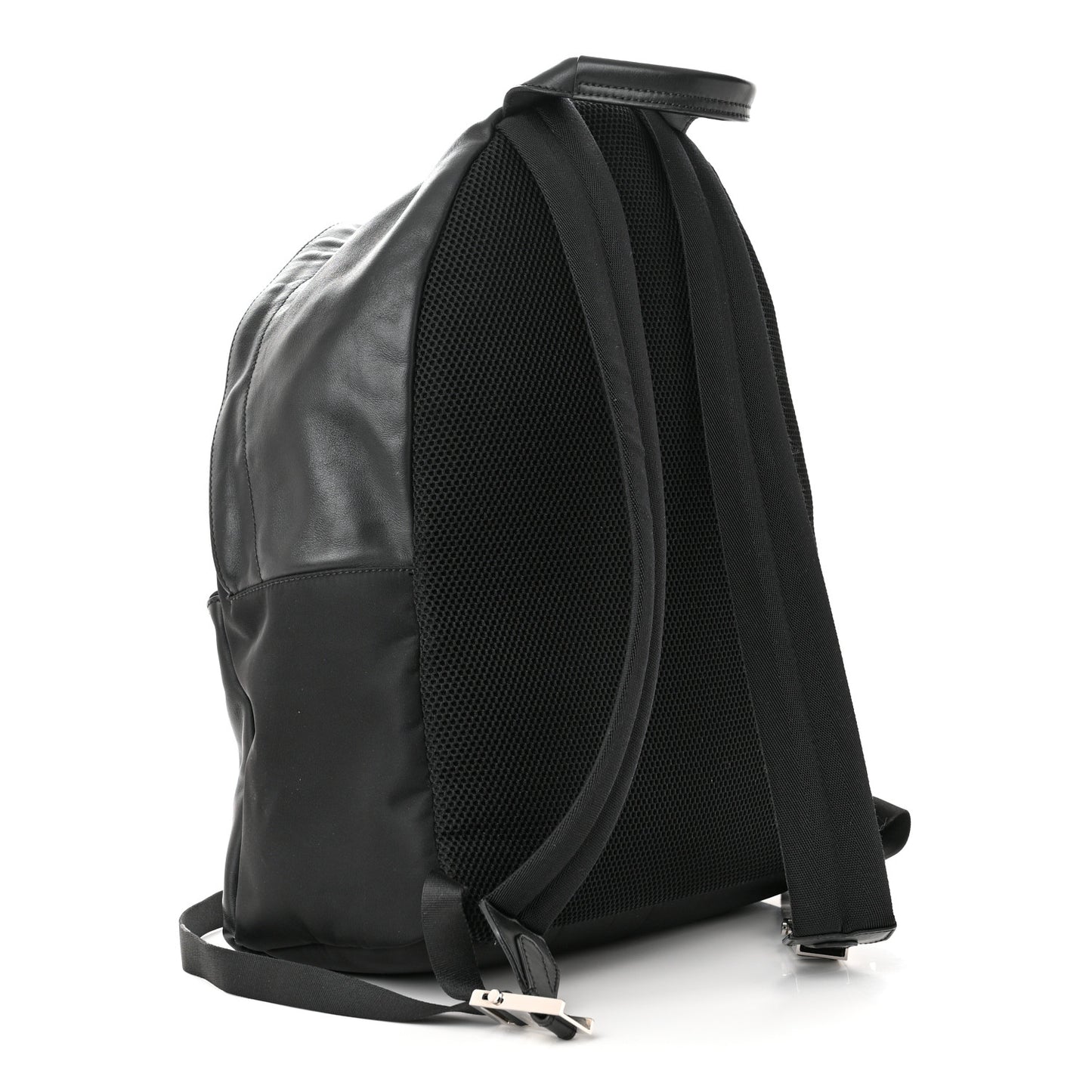 Nylon Vitello Liberty Vitello Dolce Monster Eyes Rounded Backpack Black Sunflower