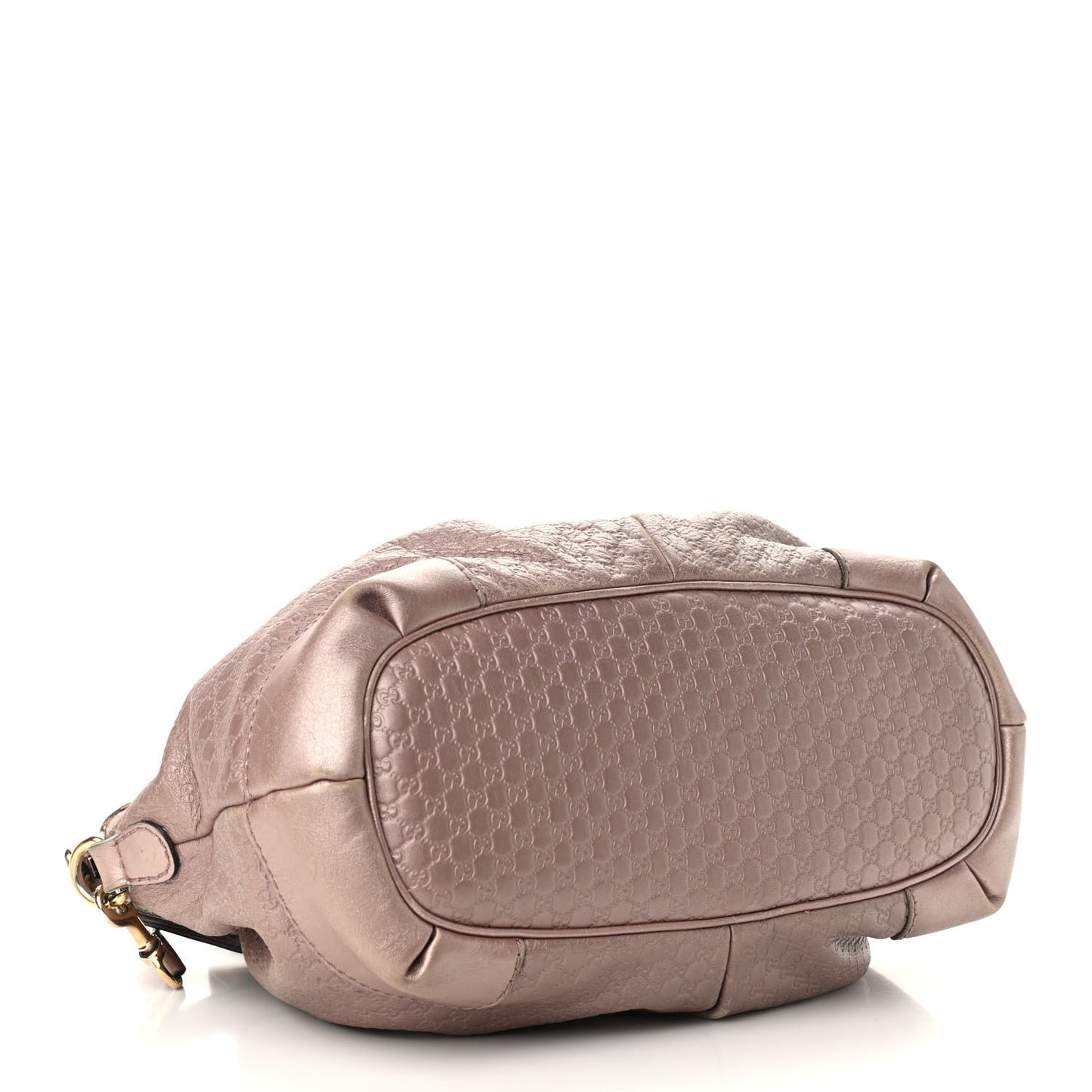 Metallic Microguccissima Medium Sukey Top Handle Bag Dark Cipria