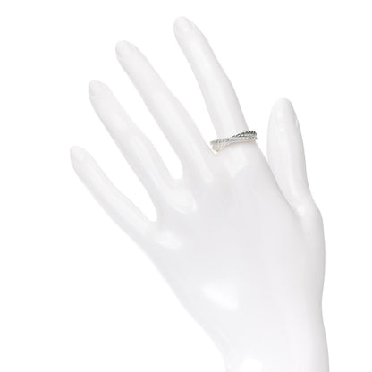 David Yurman Sterling Silver Diamond 5mm Crossover Ring 54 7 2 of 4