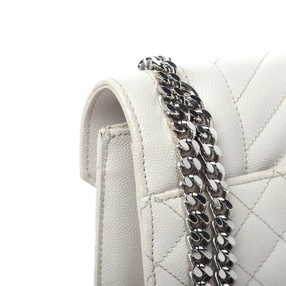 Saint Laurent Grain De Poudre Textured Mixed Matelasse Medium Triquilt Monogram Satchel Porcellana 9 of 14