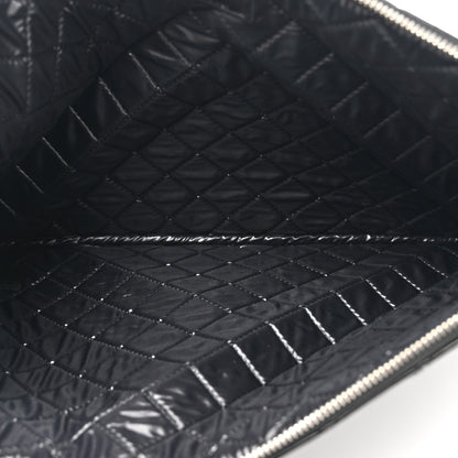 Chanel Patent Calfskin Quilted Large Cosmetic Case Black 5 of 8