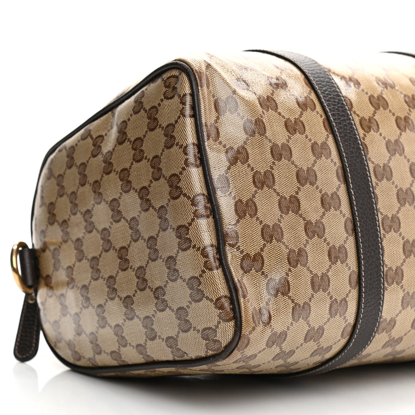 Crystal Monogram Medium Joy Boston Dark Brown