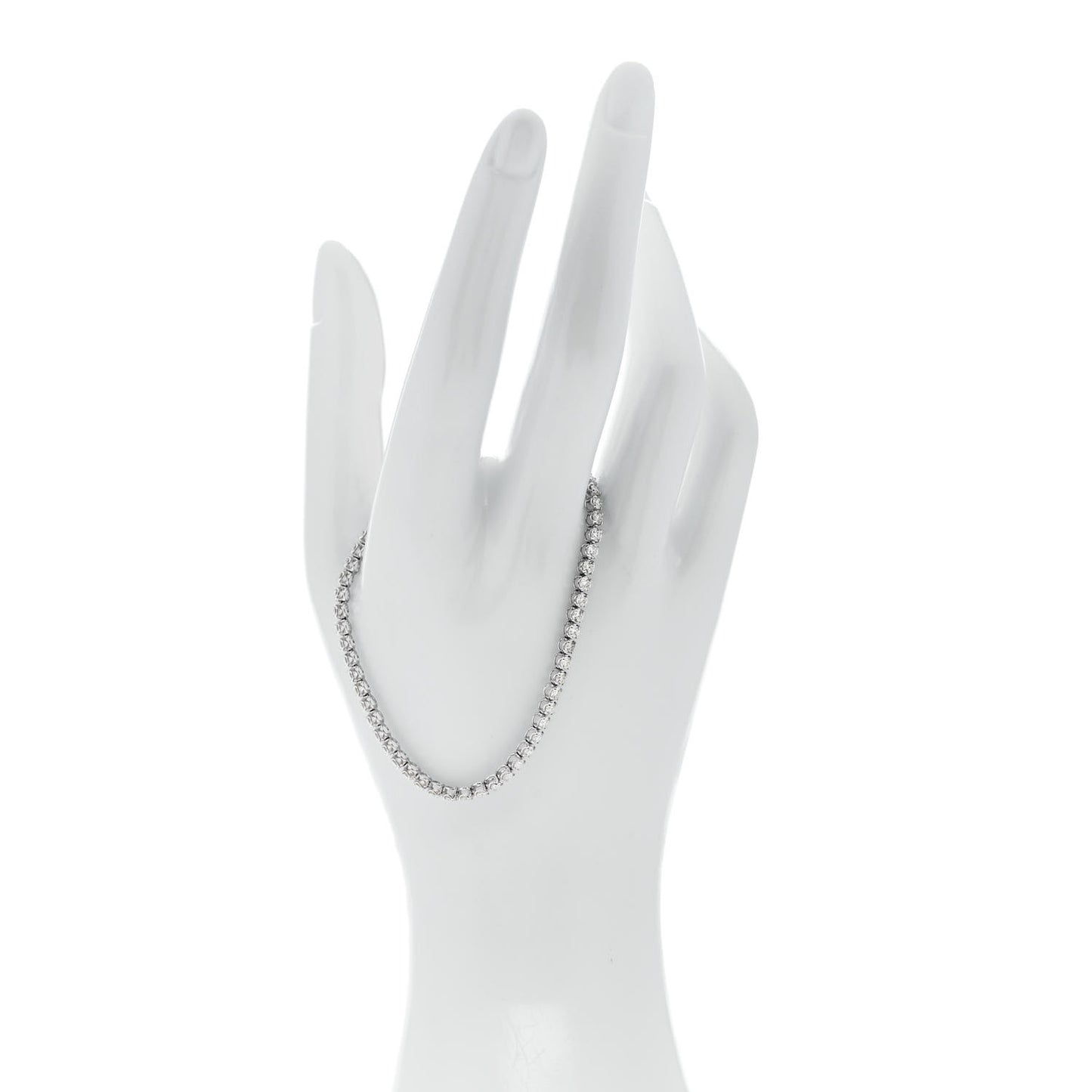 18K White Gold Diamond 3.00ctw Tennis Bracelet M