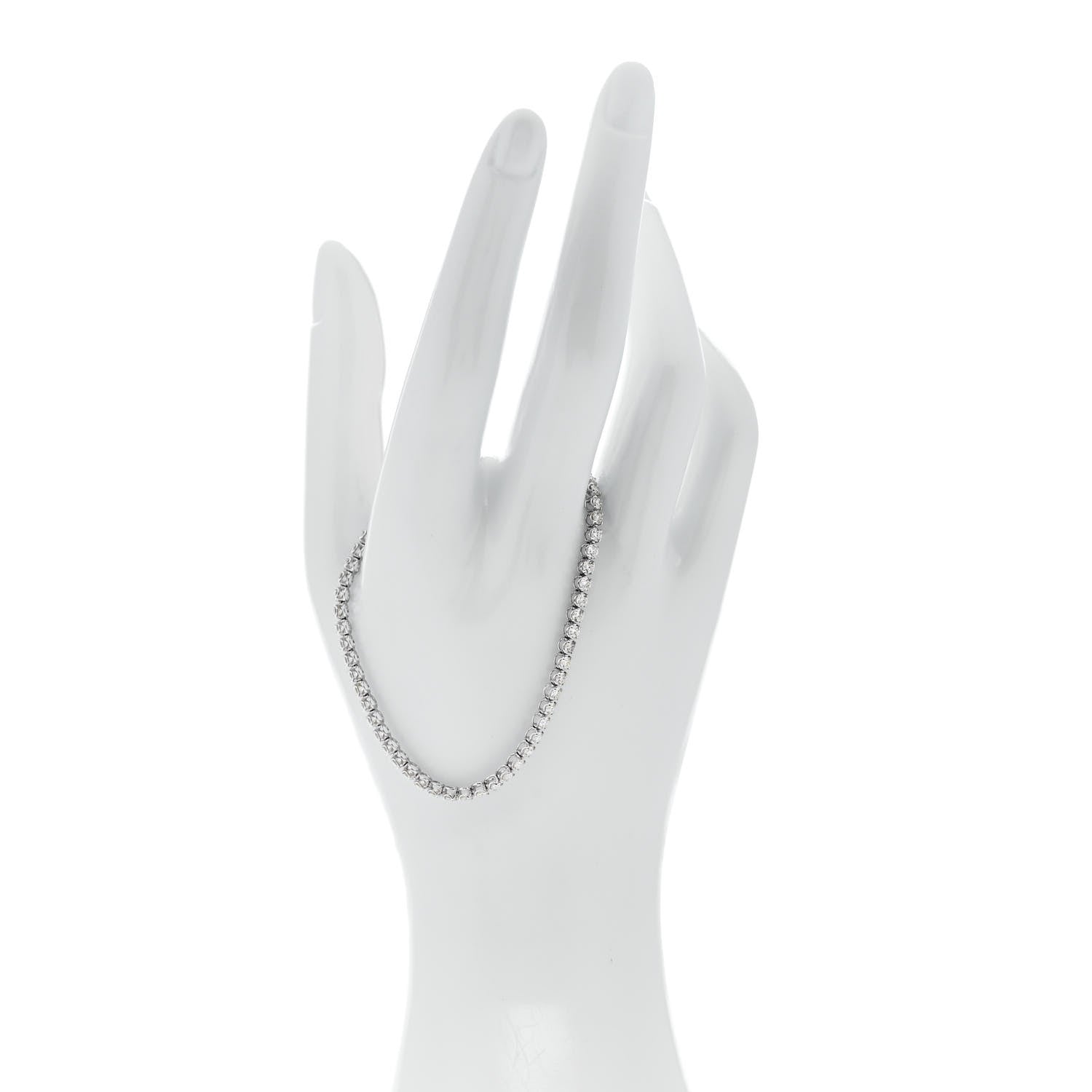 Parker & West by FASHIONPHILE 18K White Gold Diamond 3.00ctw Tennis Bracelet M 2 of 6
