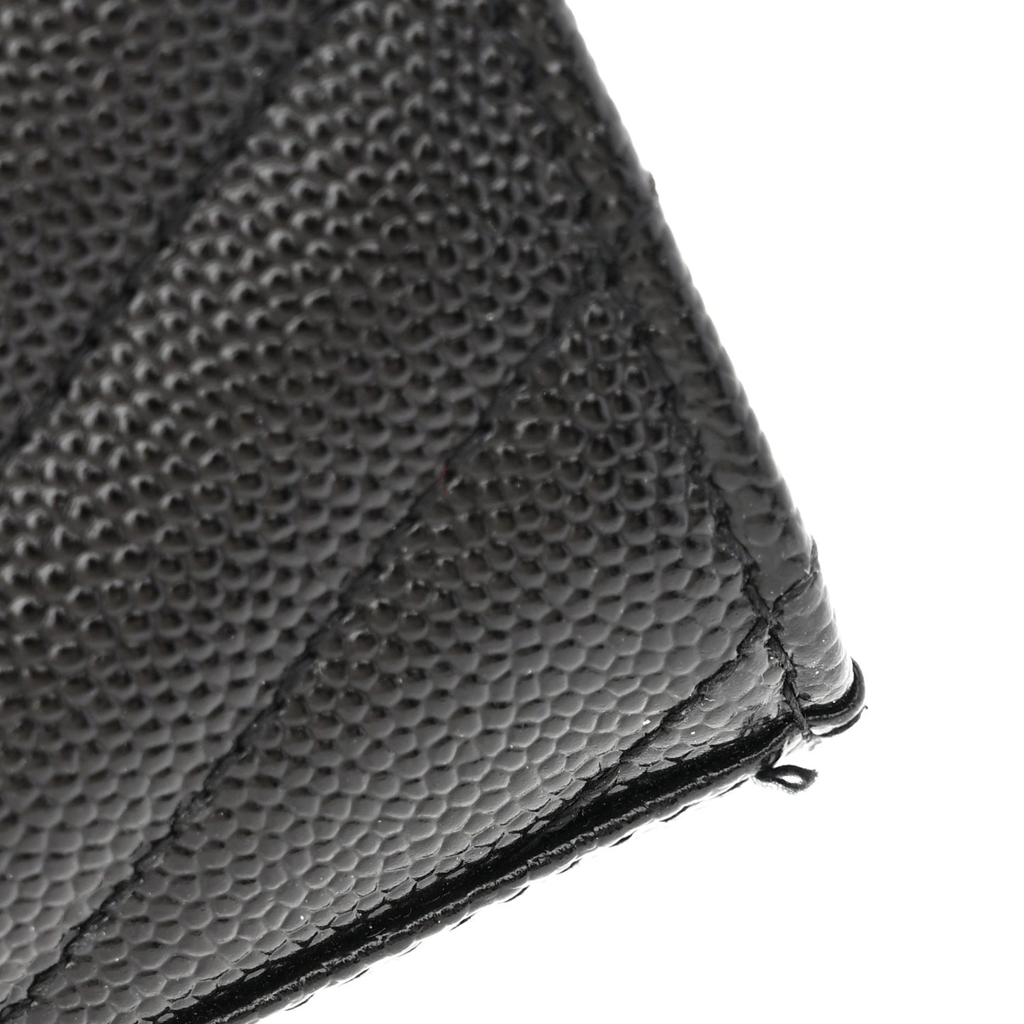 Grain De Poudre Matelasse Chevron Monogram Chain Wallet Black