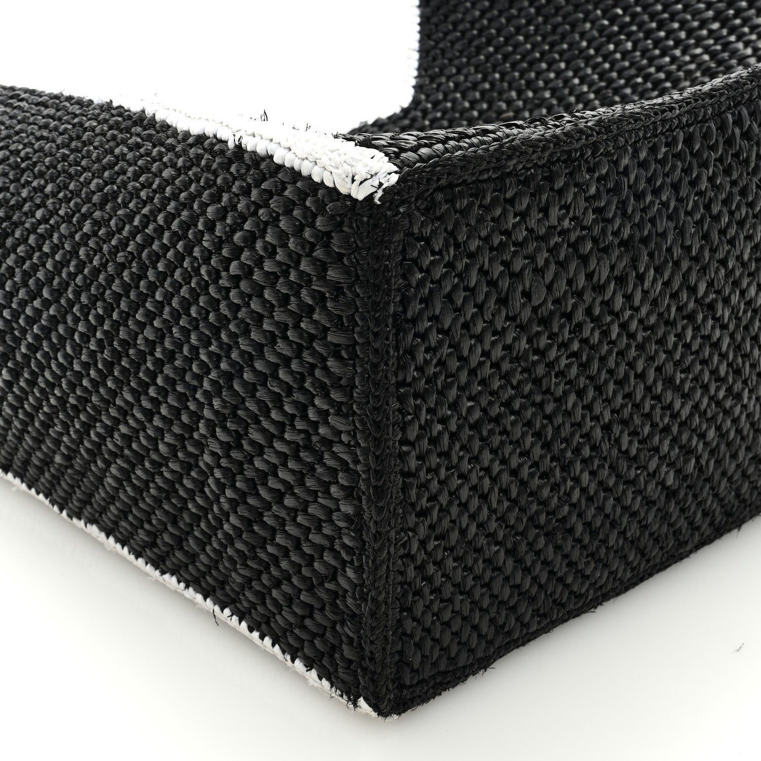 Loewe Raffia Large Paula's Ibiza Logo Tote Black White 7 of 8