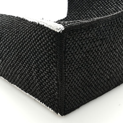 Loewe Raffia Large Paula's Ibiza Logo Tote Black White 7 of 8