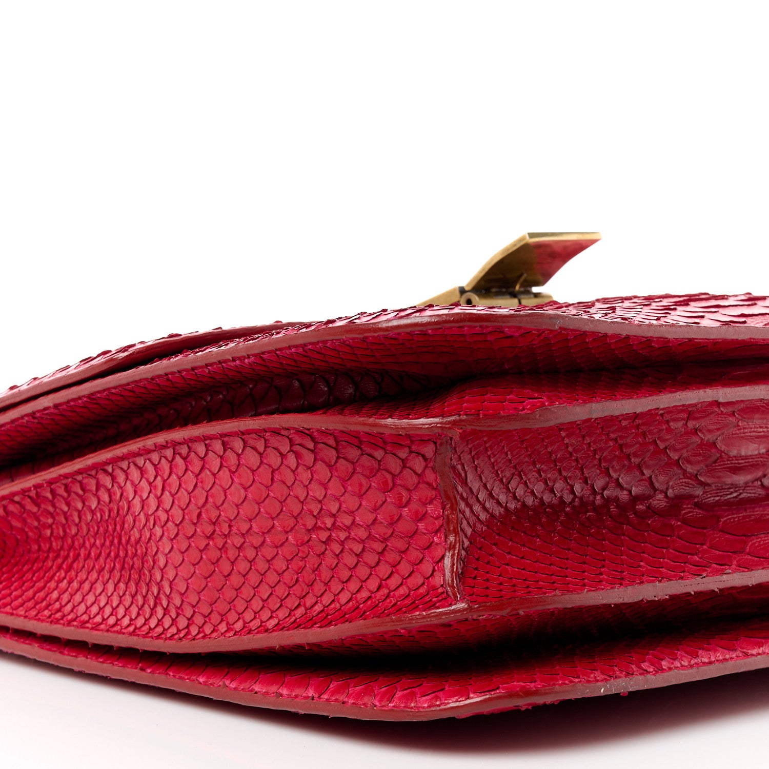 Celine Snakeskin Medium Classic Box Flap Red 10 of 15