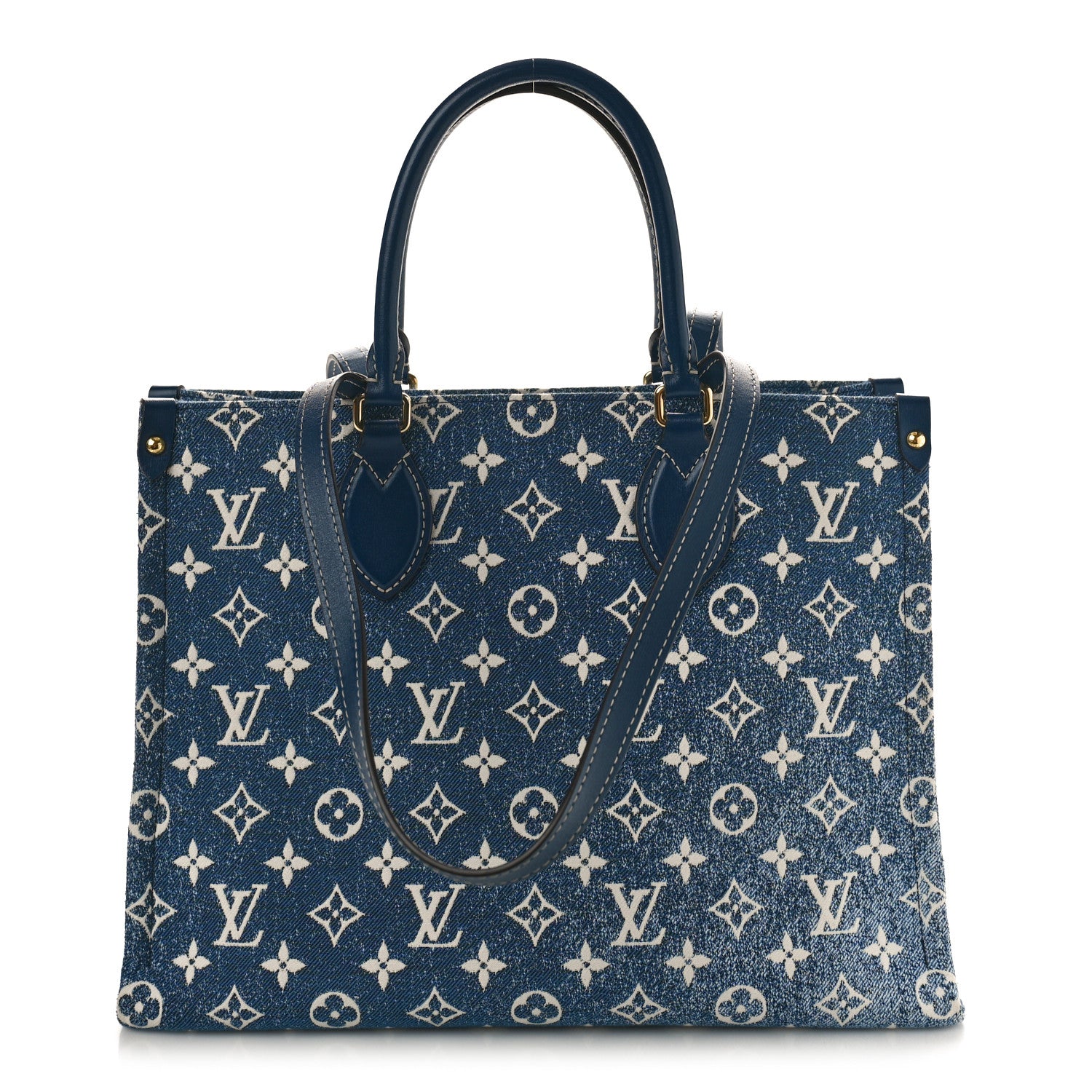 Louis Vuitton Monogram Jacquard Denim Onthego MM Bleu 1 of 8
