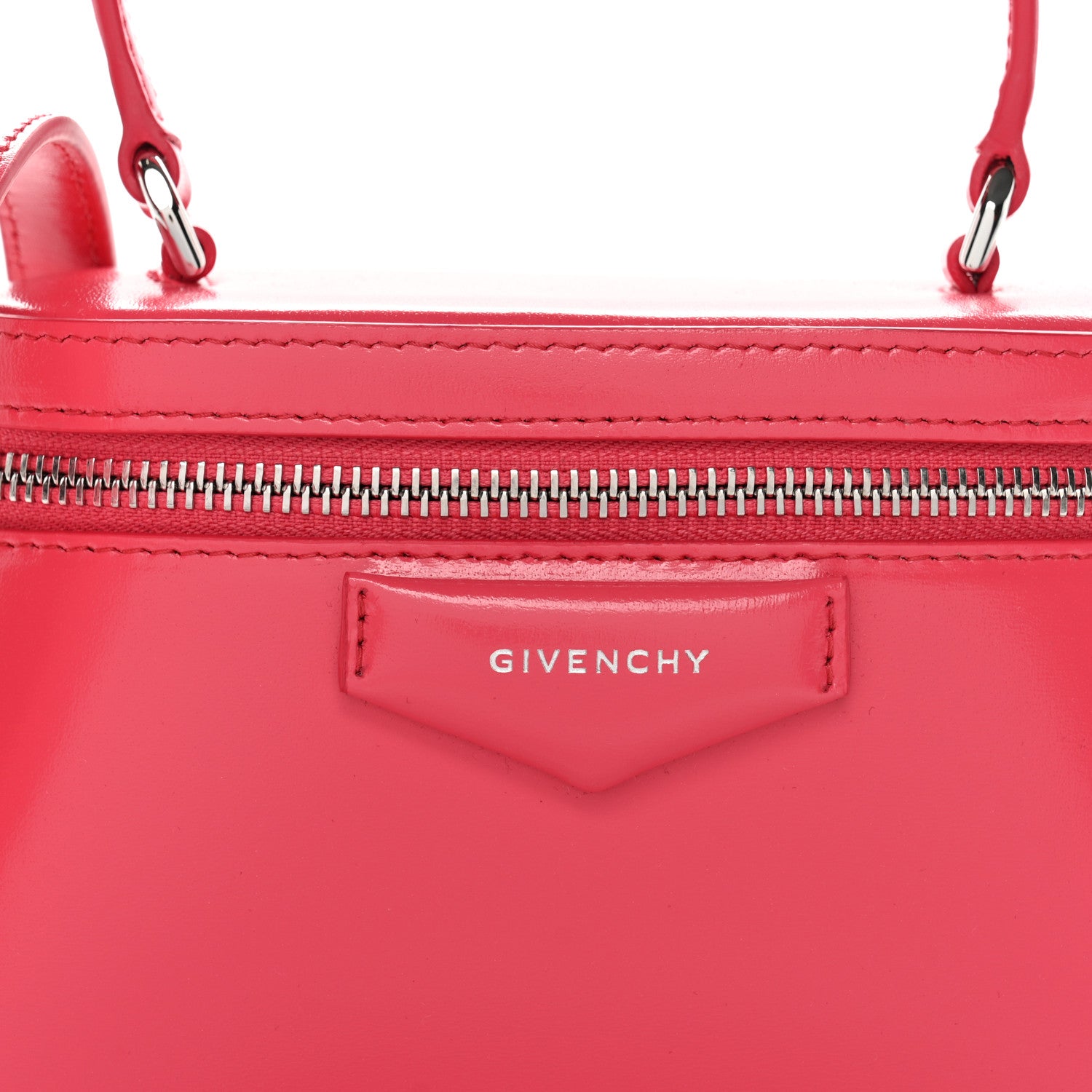 Givenchy Box Calfskin Antigona Vanity Bag With Chain Neon Pink 7 of 9