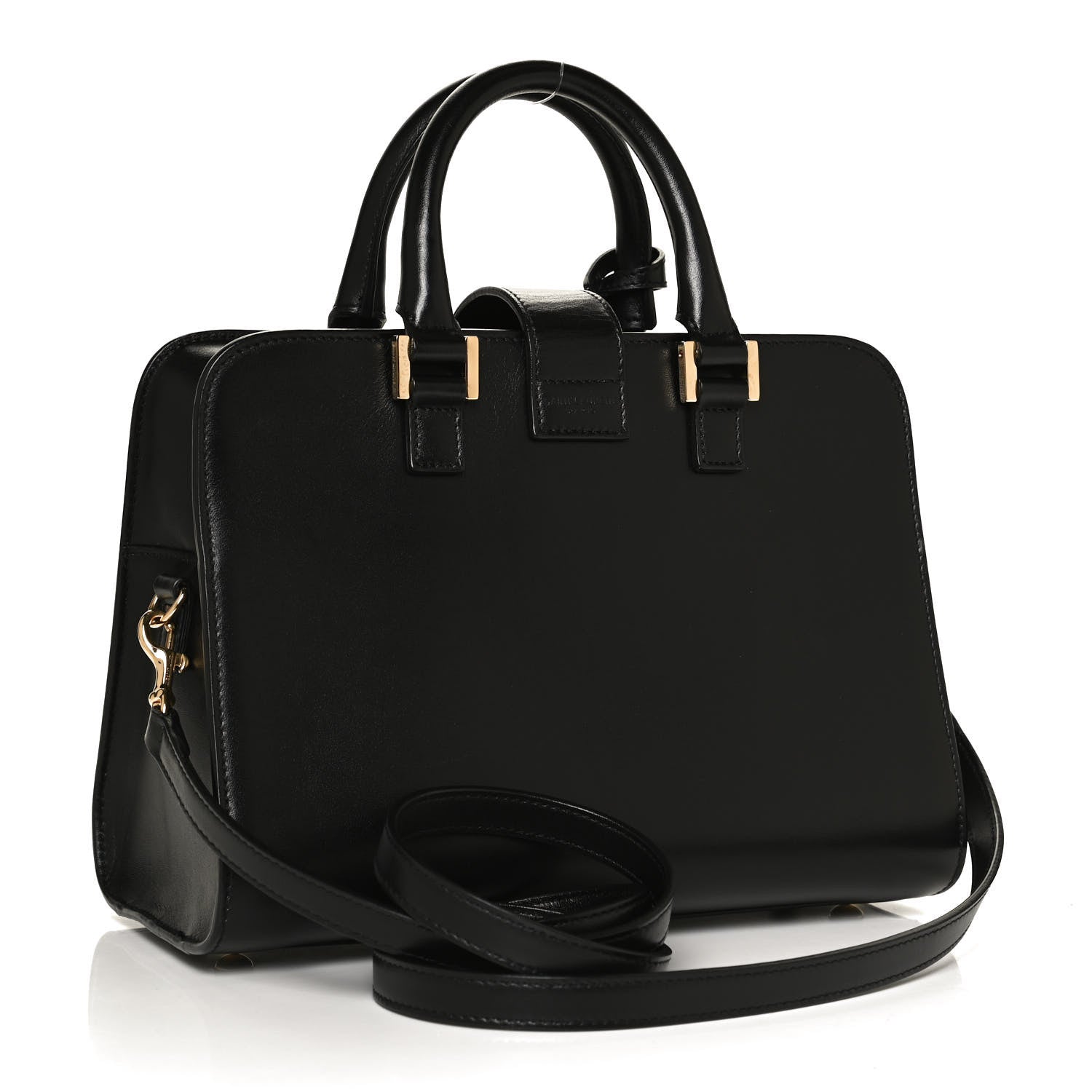 Saint Laurent Calfskin Monogram Baby Cabas Black 3 of 10