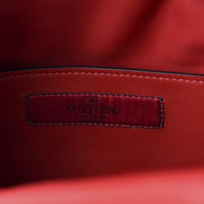 Valentino Garavani Nylon Quilted Mini Rockstud Spike Backpack Red 7 of 8
