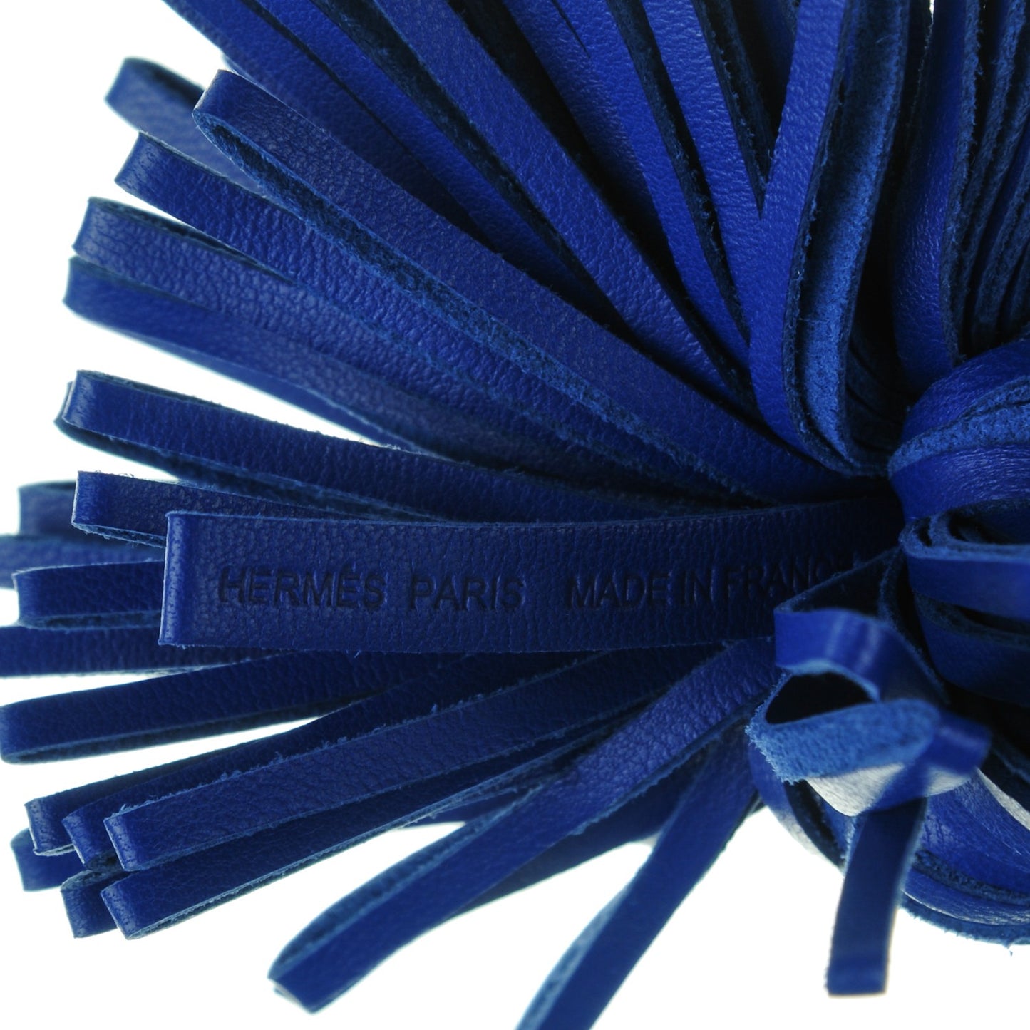 Lambskin Carmen Tassel Key Holder Bleu Electrique