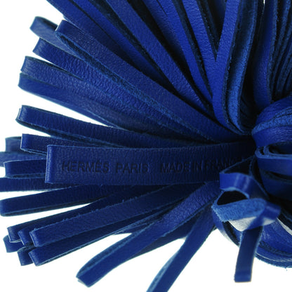 Hermes Lambskin Carmen Tassel Key Holder Bleu Electrique 4 of 4