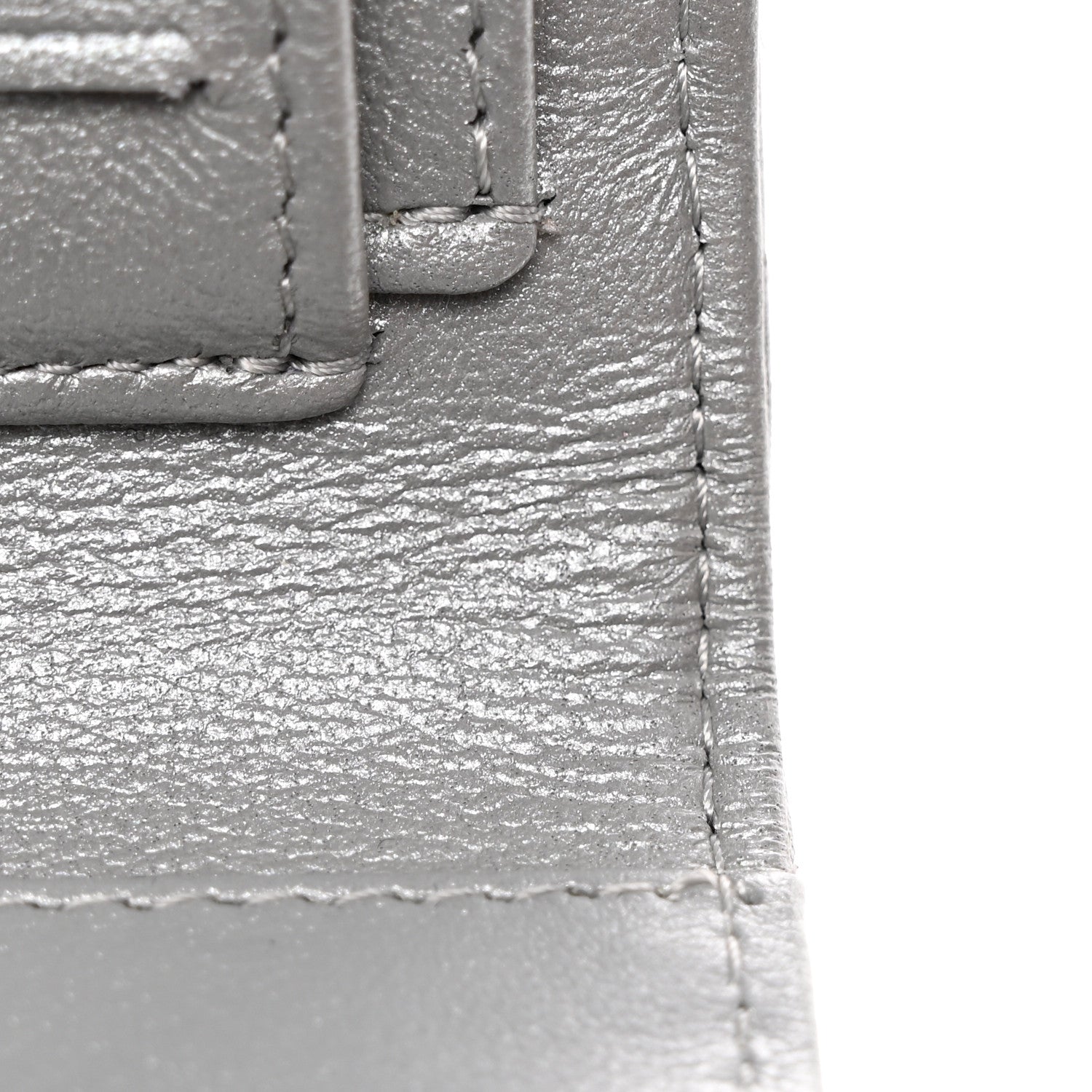 Chanel Metallic Lambskin Quilted Compact Flap Wallet Silver 11 of 11