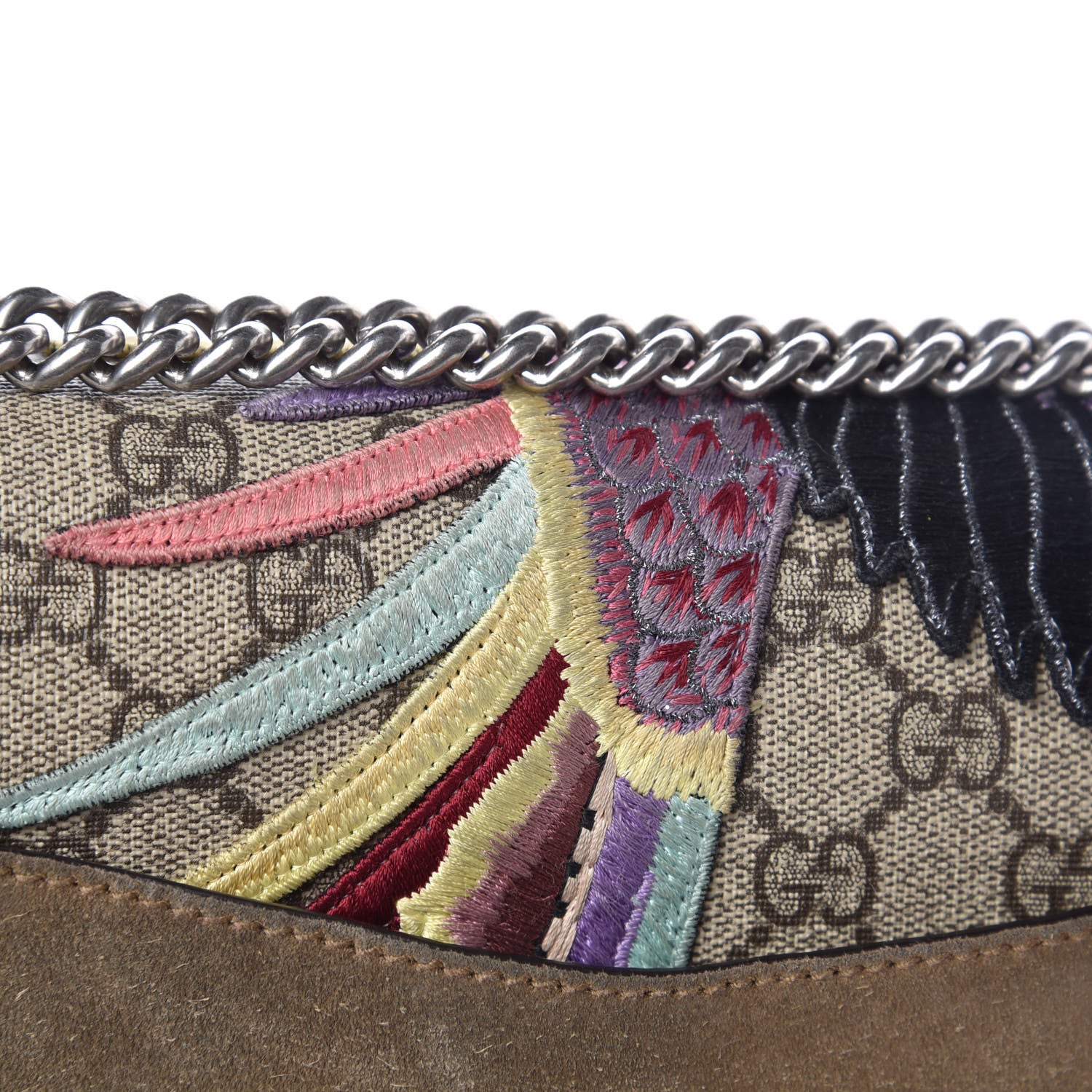 Gucci GG Supreme Monogram Embroidered Medium Dionysus Shoulder Bag Taupe 20 of 21