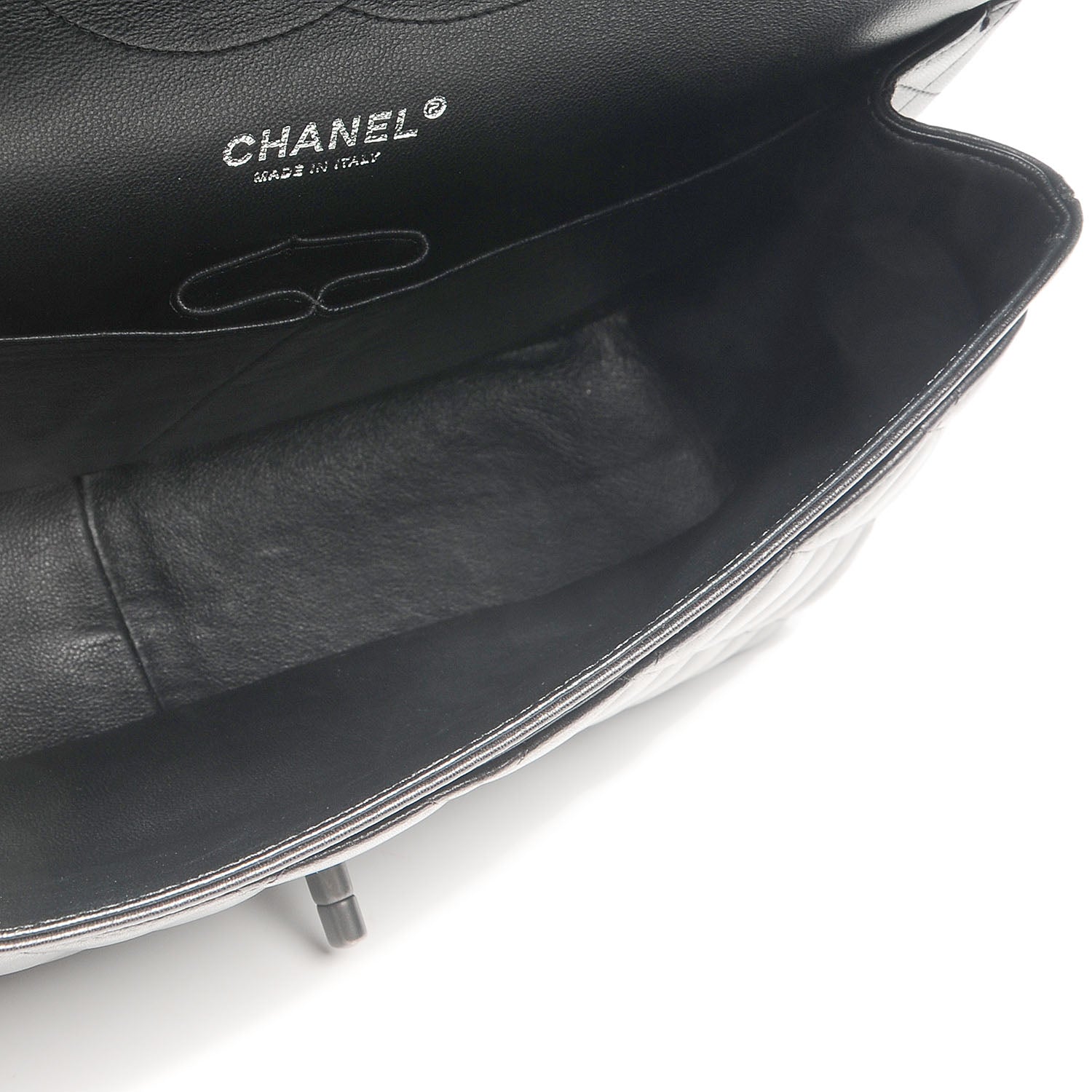 Chanel Lambskin Quilted Jumbo Double Flap So Black 6 of 7