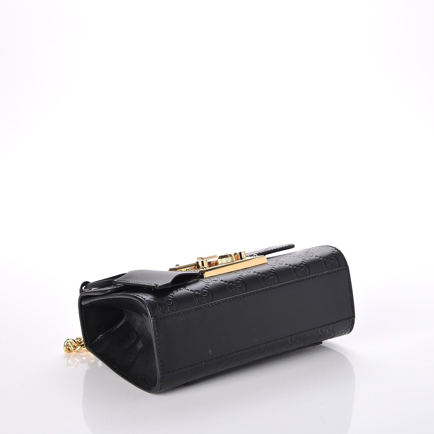 Gucci Guccissima Small Padlock Shoulder Bag Black 4 of 9