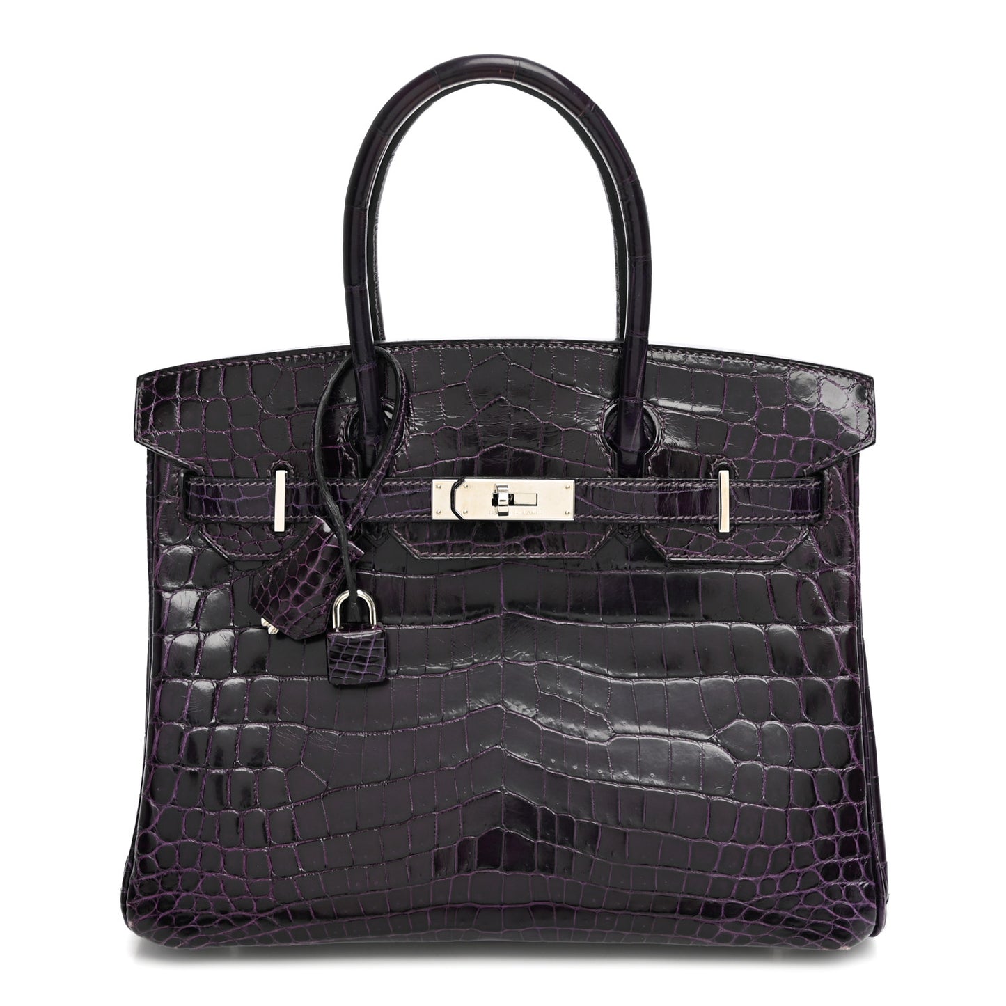 Shiny Niloticus Crocodile Birkin 30 Amethyst