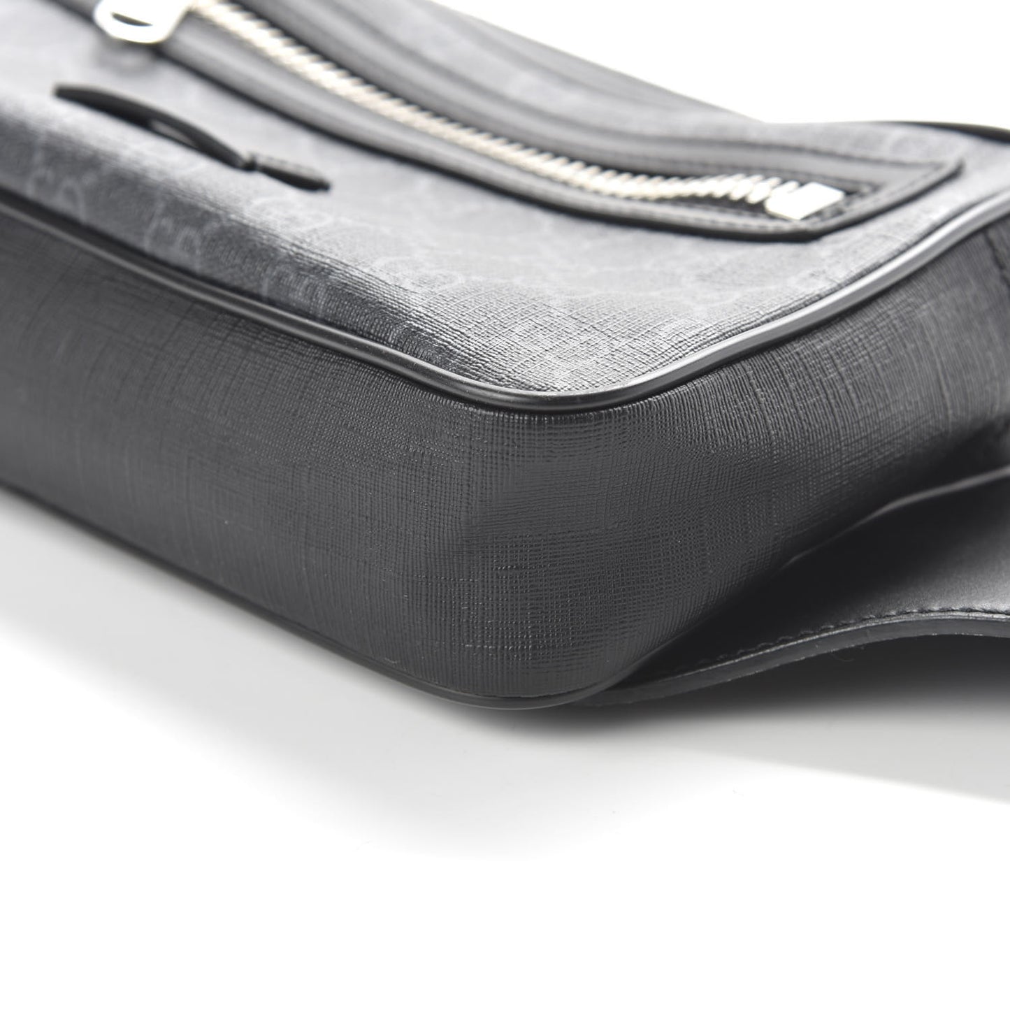 Soft GG Supreme Monogram Web Belt Bag Black Grey