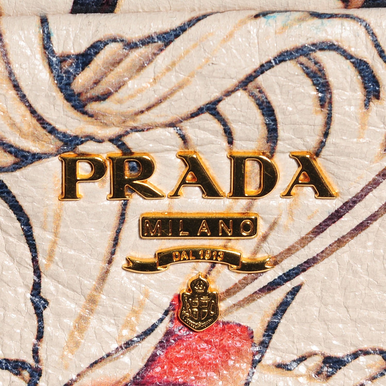 Prada X JAMES JEAN Cervo Lux Fairy Print Large Double Handle Boston Bag Prugna 9 of 9