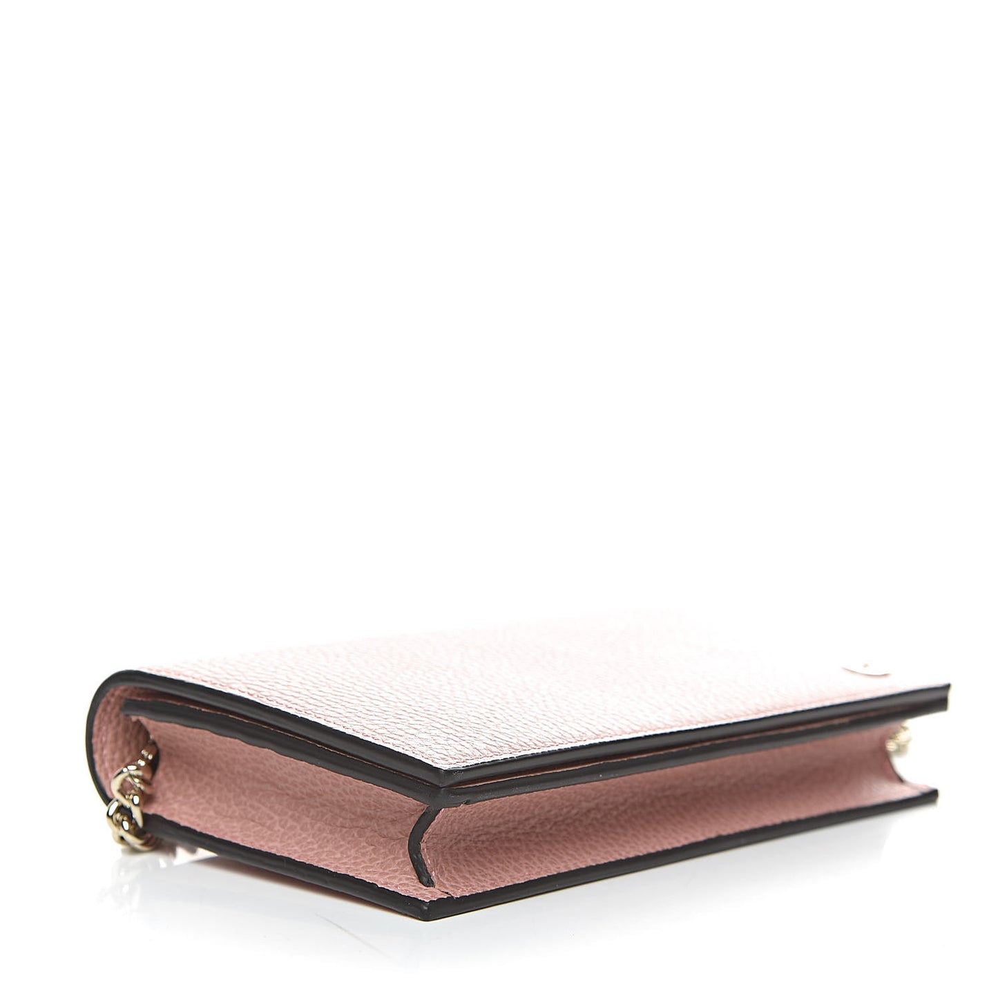 Dollar Calfskin Medium Betty Chain Wallet Soft Pink