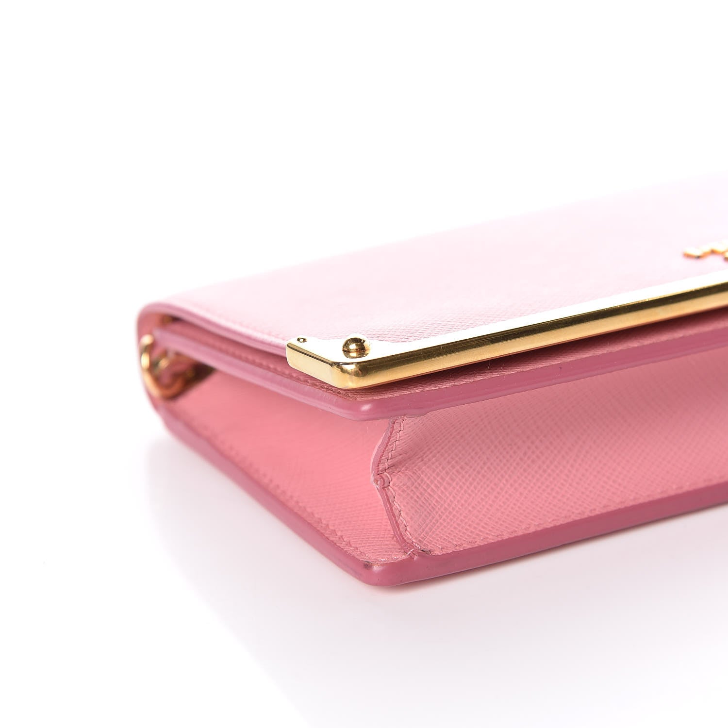 Prada Saffiano Cahier Chain Wallet Petalo 10 of 13