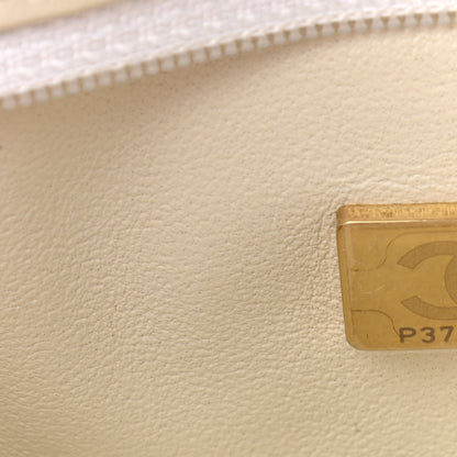 Chanel Crumpled Calfskin Shearling Sheepskin Medium Chanel 19 Flap White 7 of 10