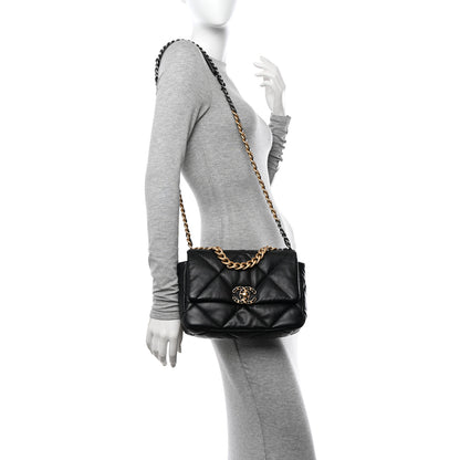 Chanel Lambskin Quilted Medium Chanel 19 Flap Black 2 of 11