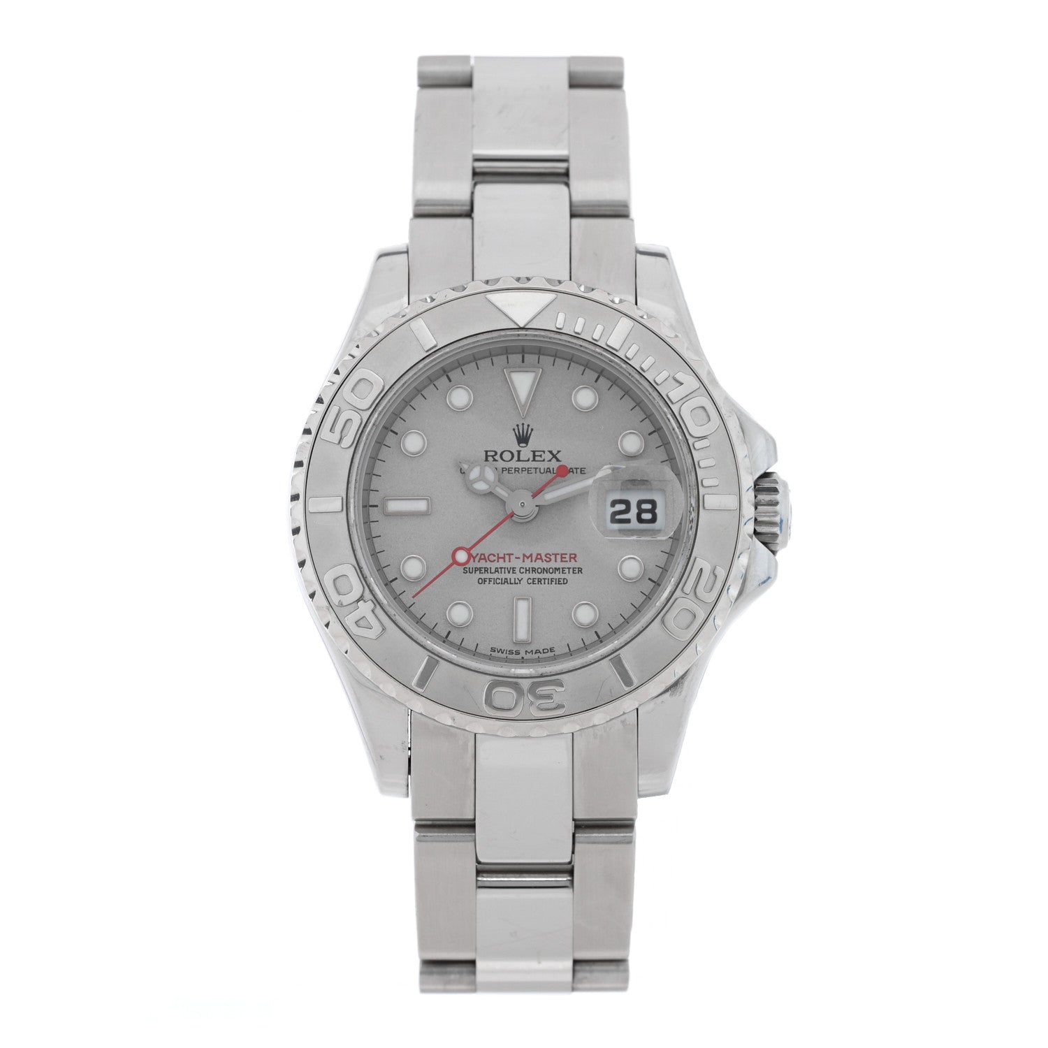 Rolex Stainless Steel Platinum 29mm Yacht-Master Watch Silver 169622 1 of 5