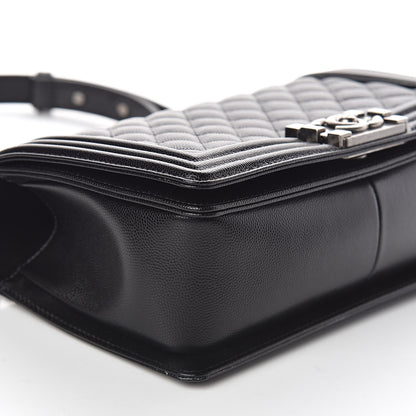 Chanel Caviar Quilted Medium Boy Flap Black 9 of 11