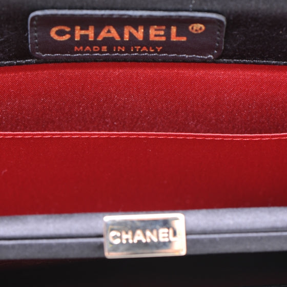 Chanel Satin Bow Clutch Black 7 of 8