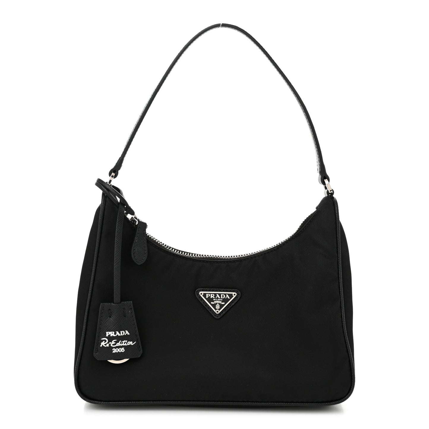 Tessuto Nylon Saffiano Mini Re-Edition 2005 Bag Black