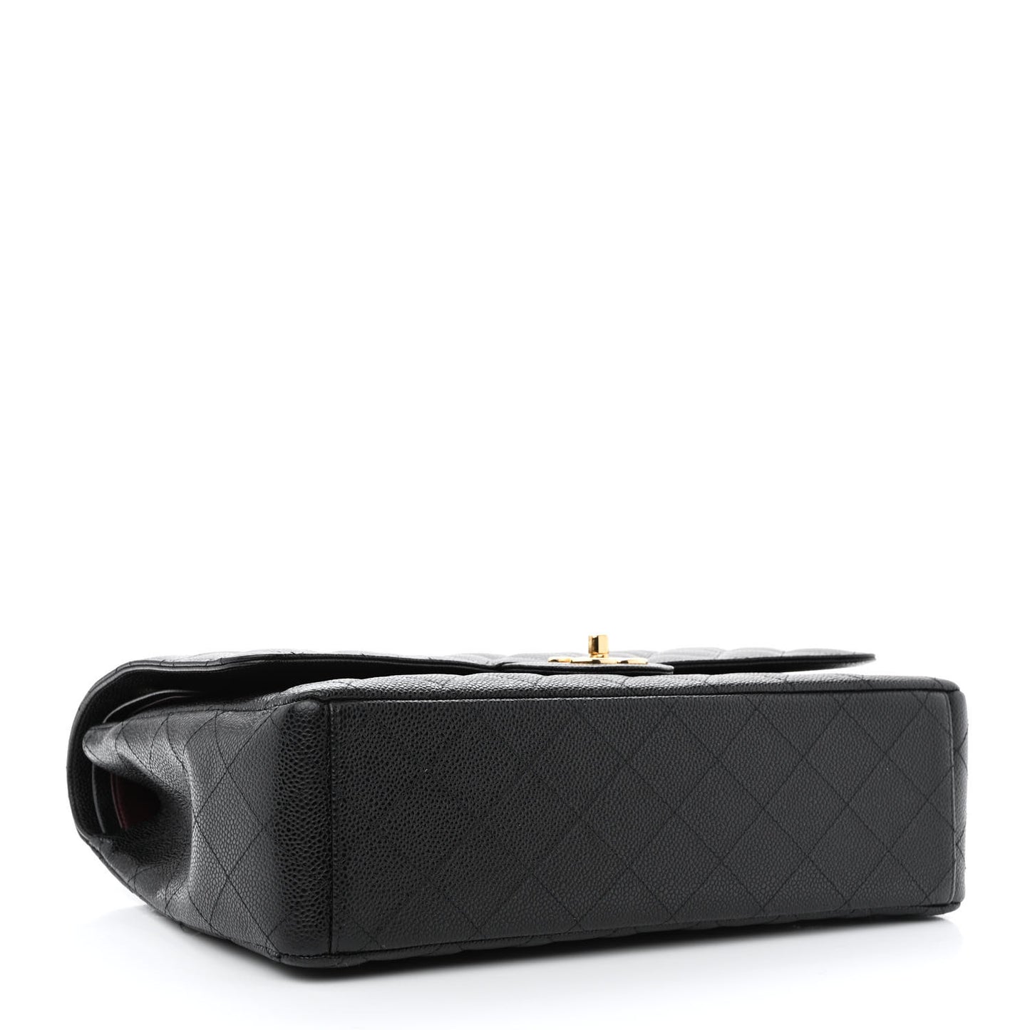 Caviar Quilted Maxi Double Flap Black