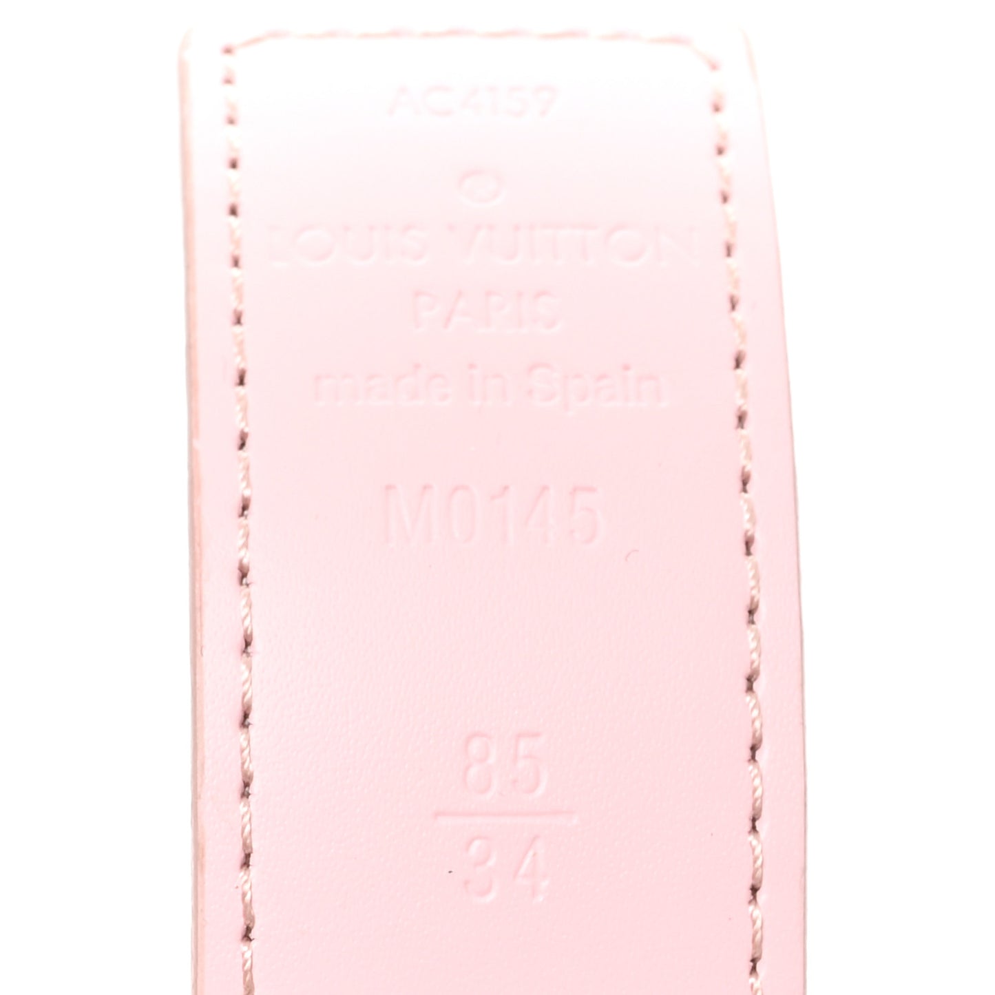 Damier Azur 30mm LV Initiales Reversible Belt 80 32 Pink