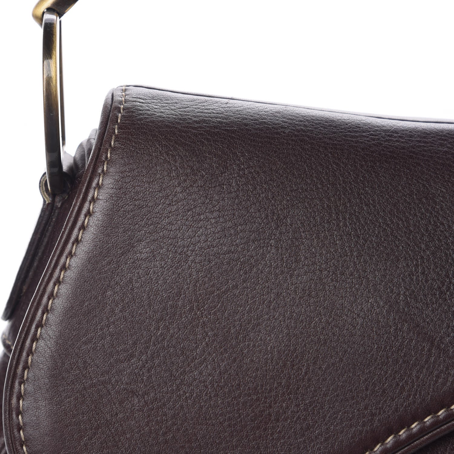 Christian Dior Calfskin Saddle Bag Brown 9 of 11