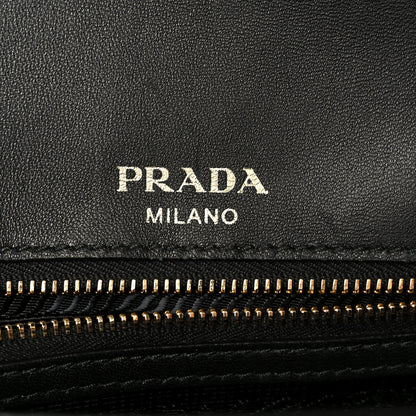 Prada Nappa Gaufre Medium Chain Flap Shoulder Bag Black 6 of 11