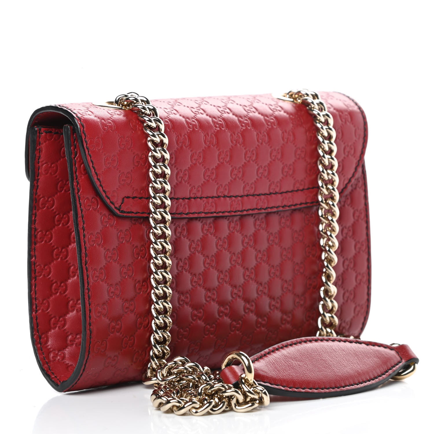 Gucci Soft Microguccissima Mini Emily Chain Shoulder Bag Rosso 3 of 15