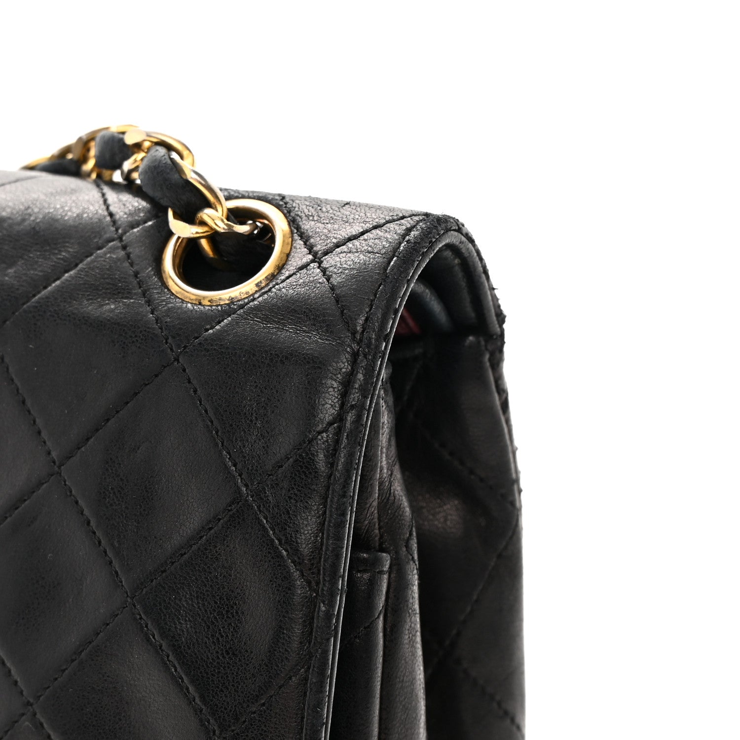 Chanel Lambskin Quilted Medium Double Flap Black 22 of 25
