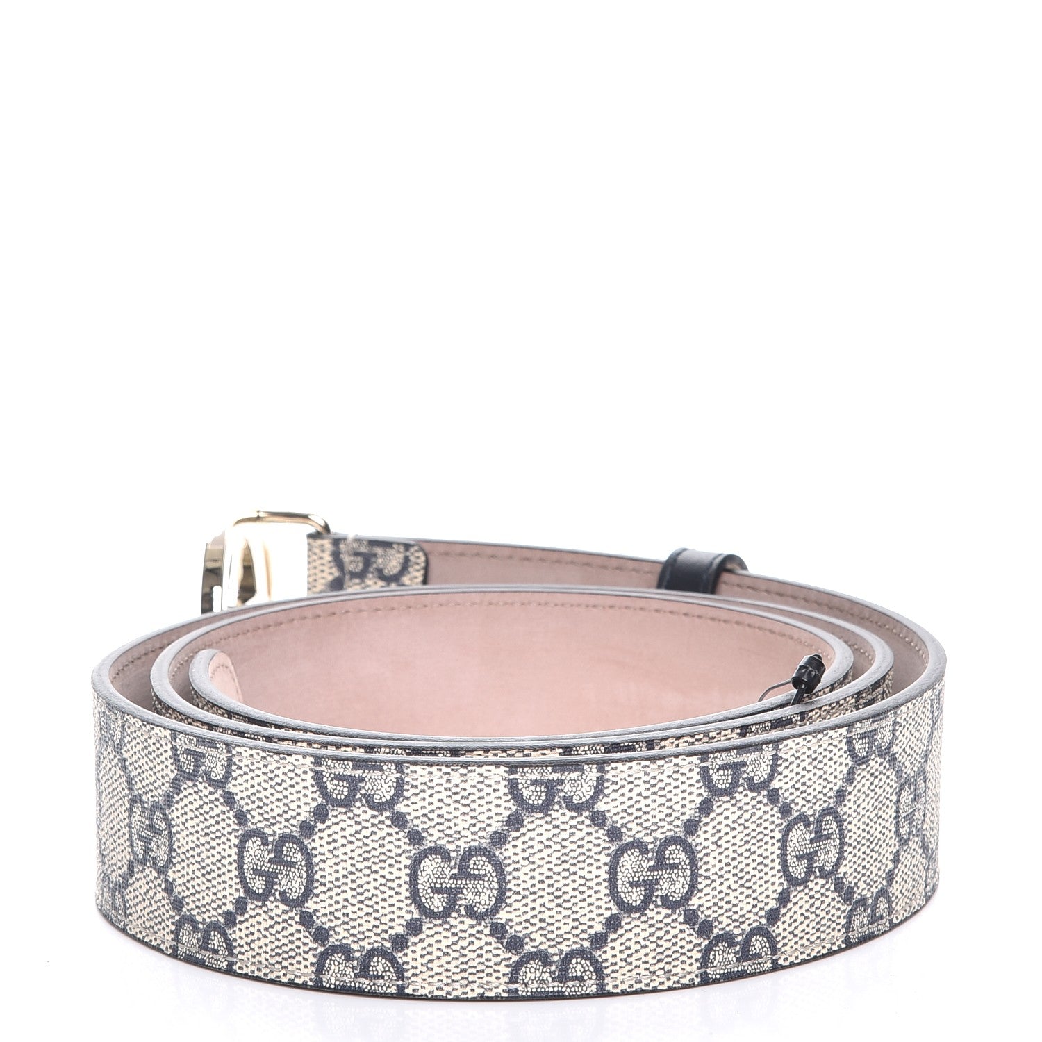Gucci GG Supreme Monogram Interlocking G 37mm Belt 100 40 Beige Blue 3 of 8