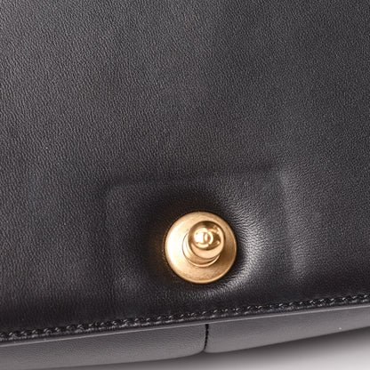 Chanel Lambskin Quilted Medium Boy Flap Black 13 of 14