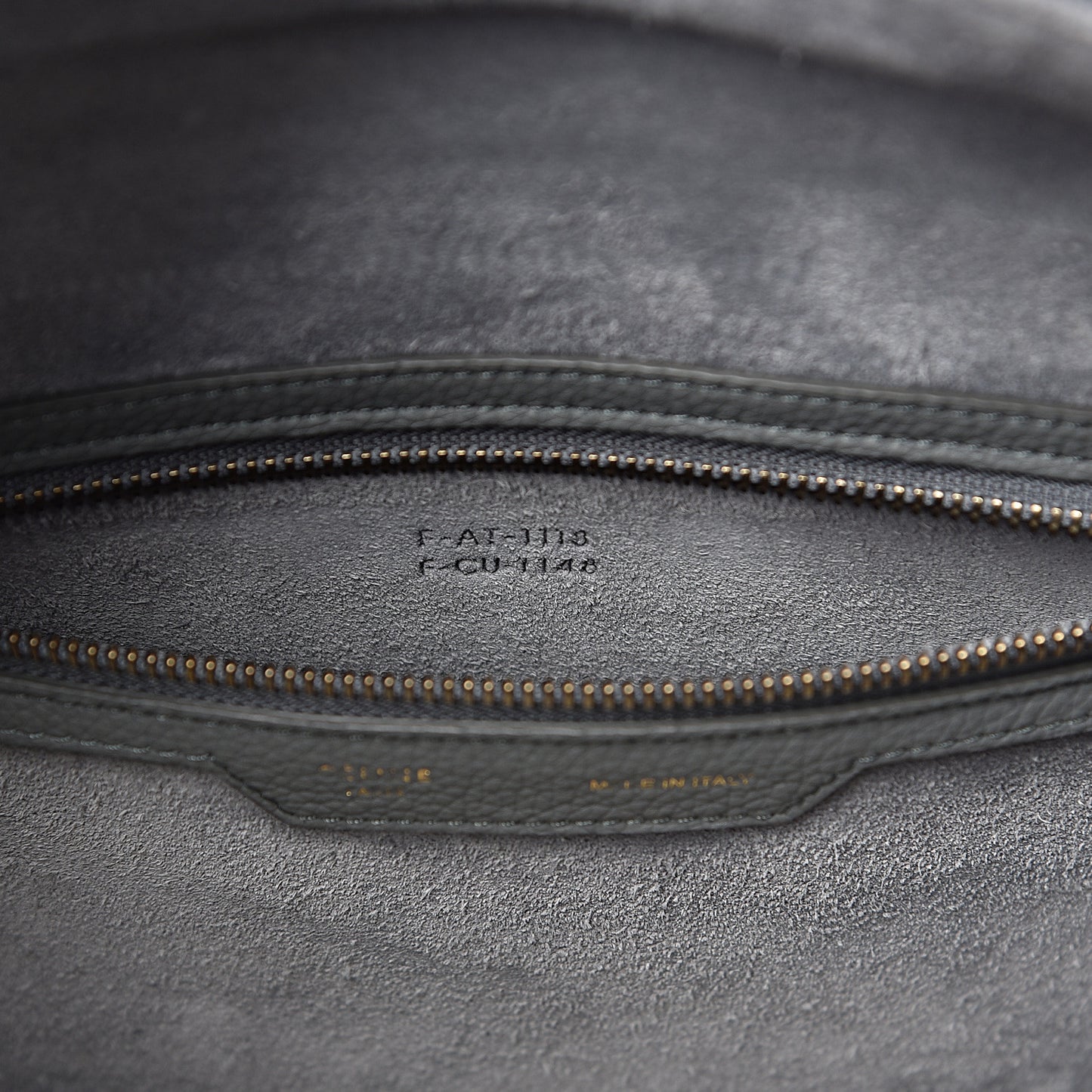 Drummed Calfskin Mini Luggage Kohl