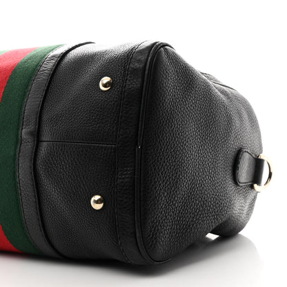 Gucci Calfskin Vintage Web Medium Boston Black 10 of 13